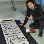 Atelier de calligraphie avec Tamir Samandbadraa, artiste mongol